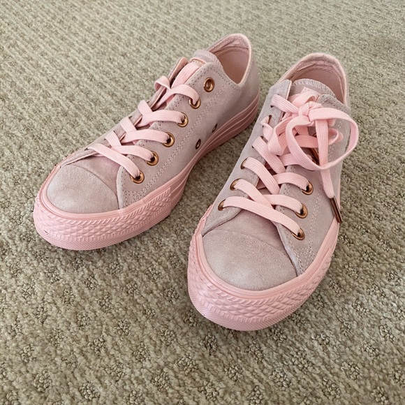 pink suede converse